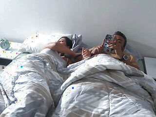 This stepmom is a hot ass milf who likes to share the bed always with her handsome stepson.